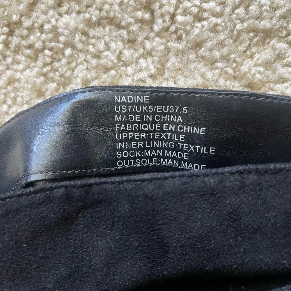 Nadine womens above the knee zipper suede 3 inch Stiletto heel Size 7 Textile